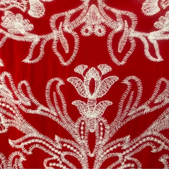 Sanctuary Embroidered Red & White Top โ Size Small - Picture 2 of 6